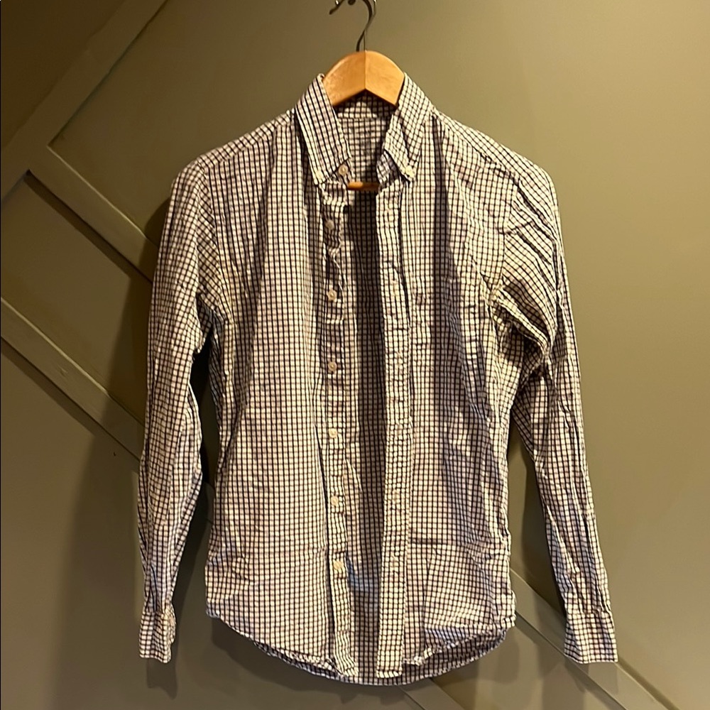 J. Crew Blue Grid Dress Shirt